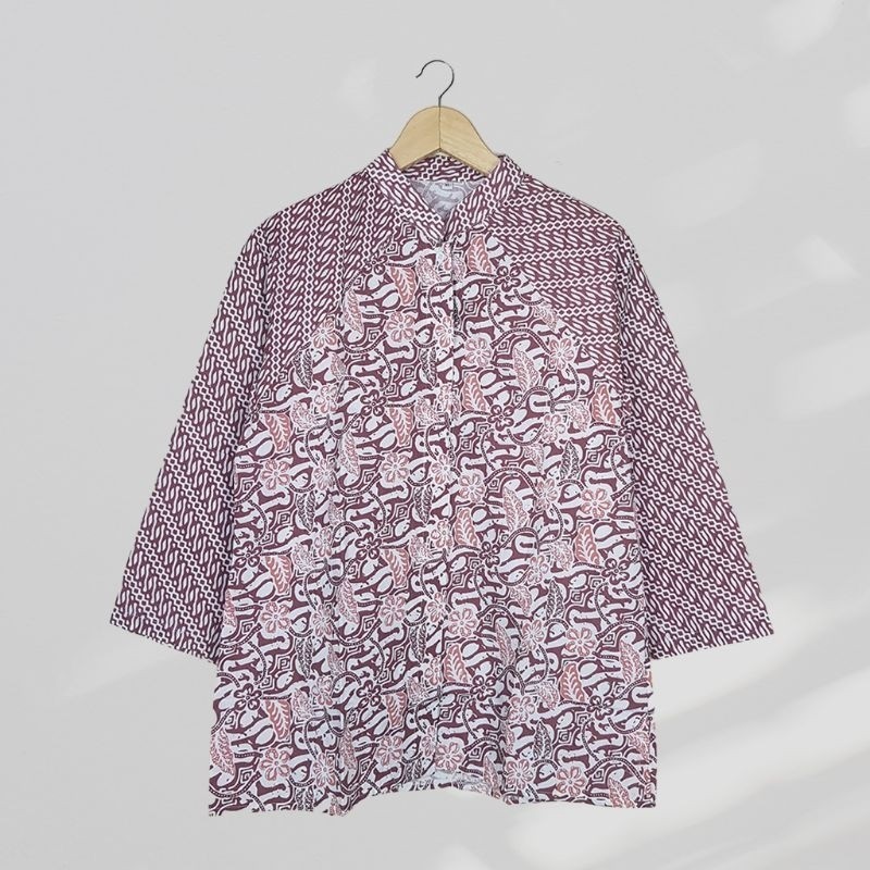 Alika Batik Blus Kantor Wanita Blus Batik Soft Lengan Panjang Atasan Blus Wanita Kerja Premium