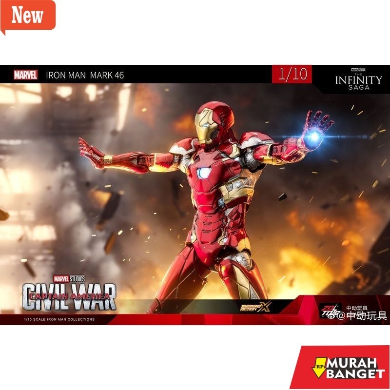 Mainan figure ultraman yg lagi viral= ZDToys Avengers Civil War Dr ZD Toys Ironman Mark46 Iron Man M