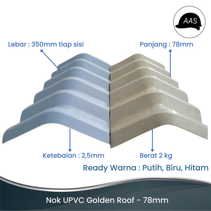 NOK UPVC / BUBUNGAN / TOP RIDGE UPVC / WUWUNGAN ATAP UPVC