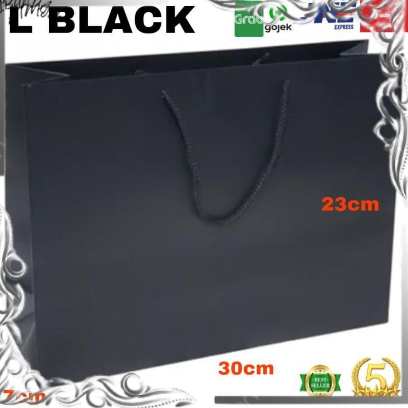 

Paperbag Pembelian kelipatan 20 pcs Paperbag Hitam L 30x7x23 Kertas Hitam Tas Belanja Tas Souvenir Hampers Shopping Bag Tas Paperbag Sepatu