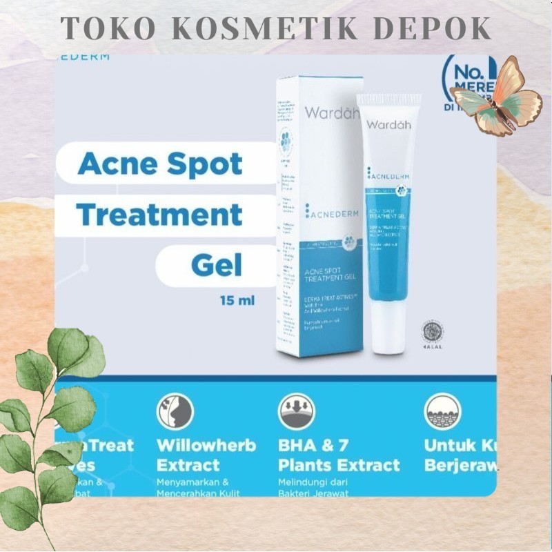 Wardah Acnederm Acne Spot Treatment Gel | perawatan jerawat WARDAH