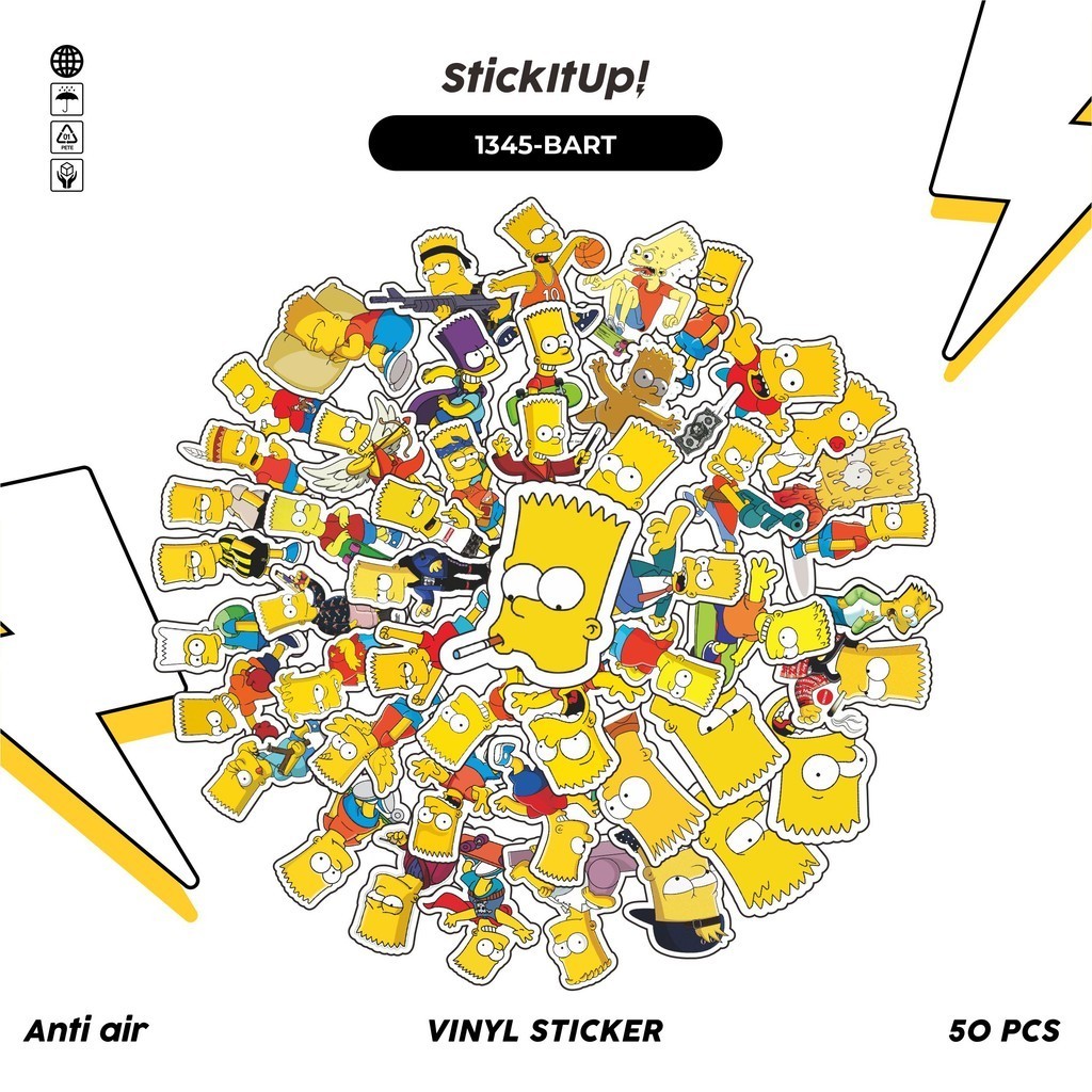 

COD✨ 100 Pcs Stiker Pack The Simpson v4 Lucu Aesthetic Vynil Waterproof untuk Freebies Sticker Buku Journal Casing HP Laptop