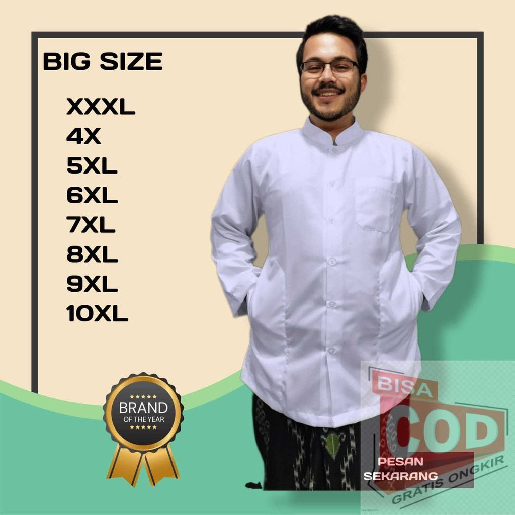 BAJU MUSLIM KOKO PUTIH UJE LENGAN PANJANG BAJU KOKO PUTIH POLOS PRIA DEWASA BAJU KOKO PREMIUM BAJU K