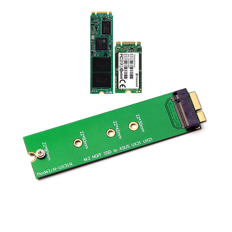Konverter SSD untuk ZenBook M2 (NGFF) SSD ke Adaptor SSD 18 Pin Mendukung 2230/2242/2260/2280mm M2 S