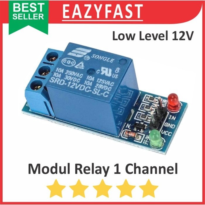 Modul Relay 1Ch 1 Ch Chanel Channel 12 V Volt 12V Module SPDT Low Level Arduino Compatible Opto Isol