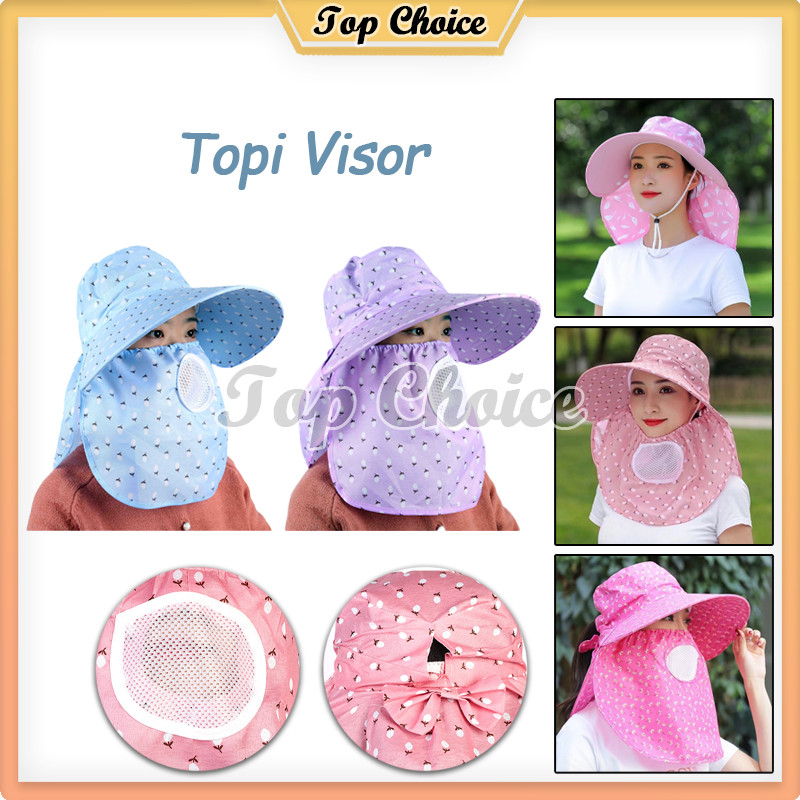Topi Visor / Topi Visor Lipat Wanita Anti Uv Lebar / Topi Cadar