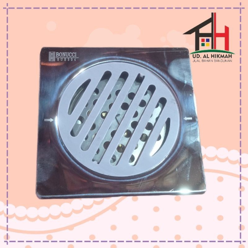 Saringan / Sarangan Got stainless BONUCCI SUS 304 Tebal / Kuningan Floor Drain