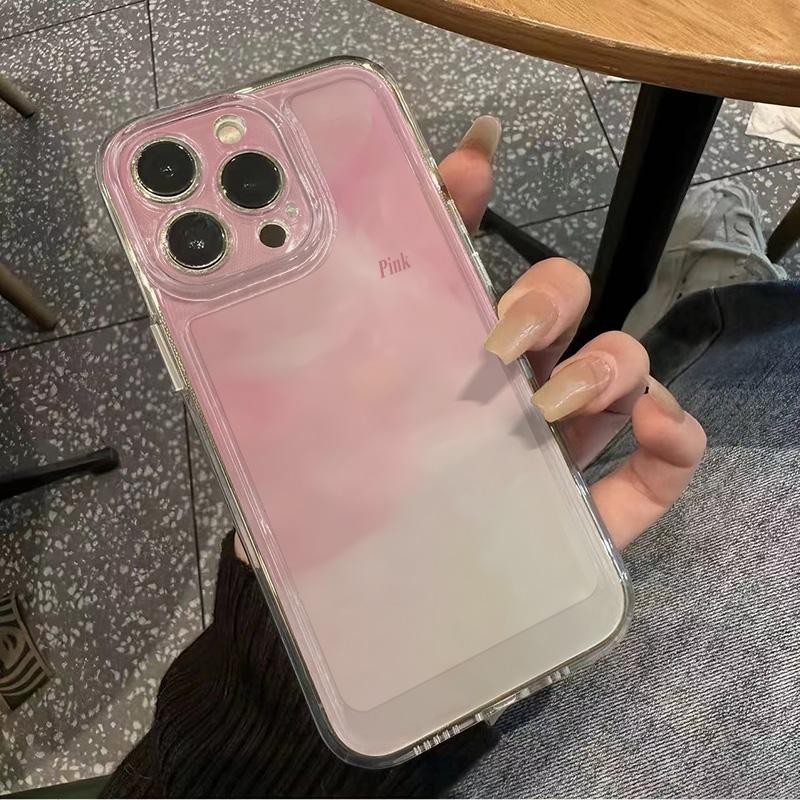 Casing Iphone Aesthetic Pink  Case Bening Clear Case Iphone 13 12 11 PRO MAX 14 15 PLUS XS XR 6+ 7+ 