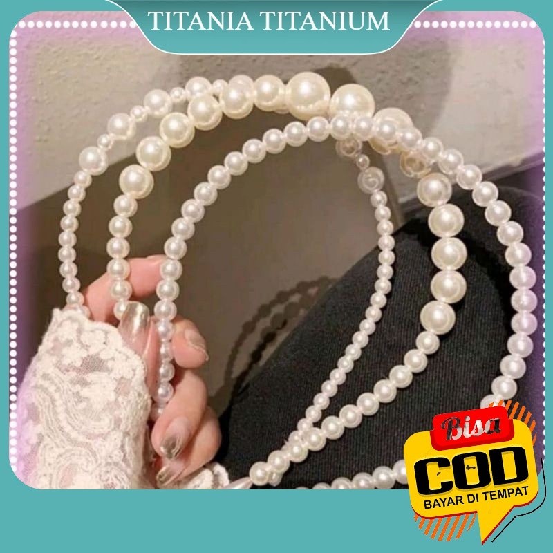 TITANIA [COD]. Bando Hijab / Bando Rambut korea mutiara / Bando Hijab Mutiara