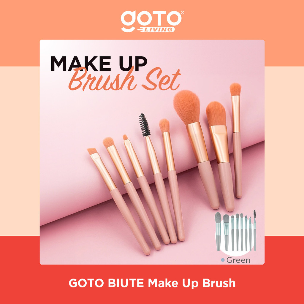 Goto Biute Brush Make Up Travel Size Set Makeup Lengkap 8 In 1
