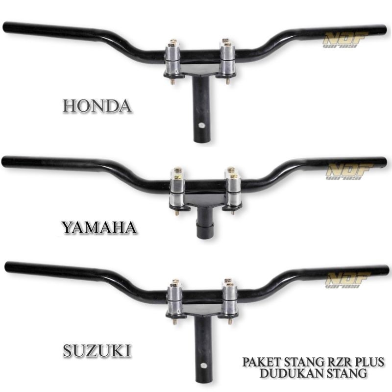 STANG RZR PLUS DUDUKAN STANG UNIVERSAL HONDA YAMAHA SUZUKI  BEBEK PAKET LENGKAP SATU SET SETANG STIR