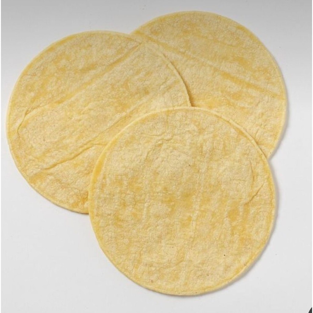 

Yellow Corn Tortilla Frozen ( Kulit Nachos ) - 500gram Vegan Gluten Free No Sugar Added