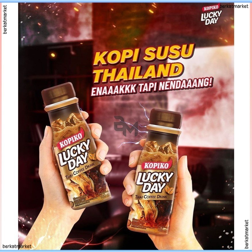 

Kopiko Lucky Day Minuman Kopi Susu Thailand Kemasan Botol 78 180ml 1 Dus