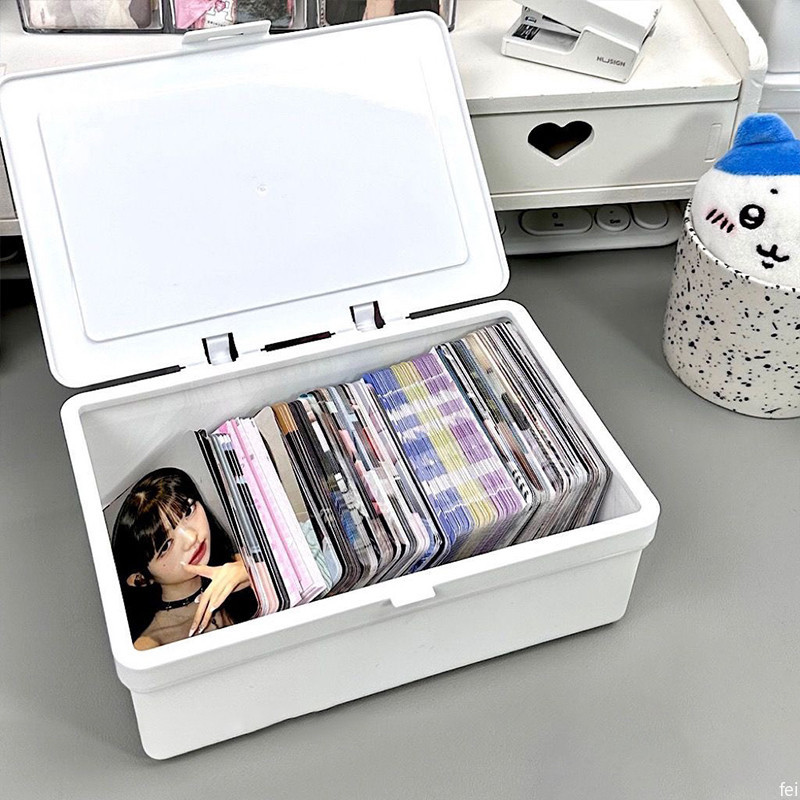 

Idol Cards Storage Box Photo Card Storage Box Kpop Packing Supplies Card Collection Organizer Stationery Storage Container 보관함