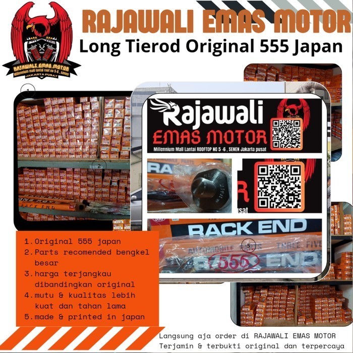 RACKEND / TIEROD PANJANG / LONG TIEROD / RACK END MITSUBISHI KUDA MERK 555 JAPAN ASLI