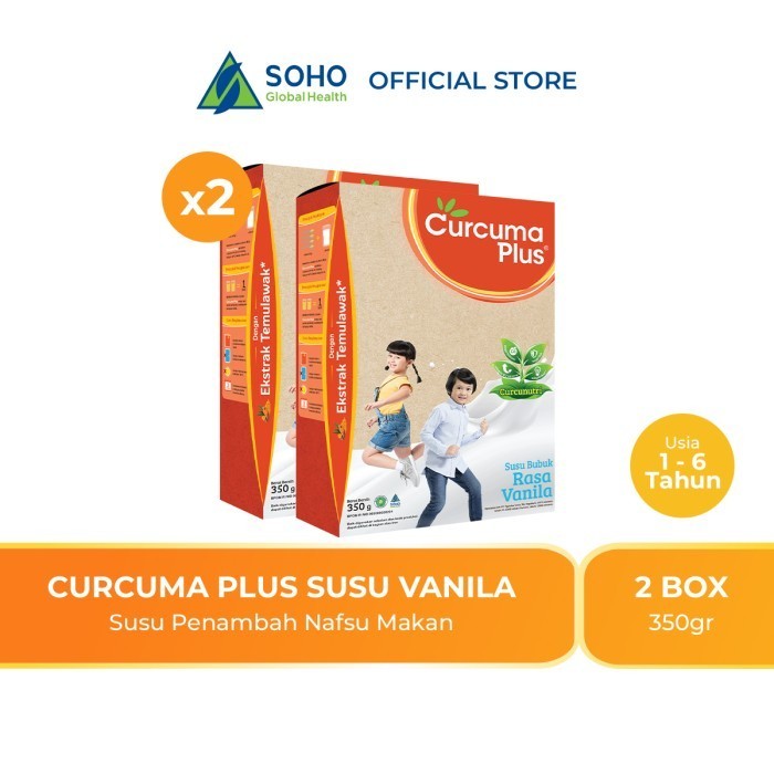 

TERJUAL Paket Curcuma Plus Susu Bubuk Anak Rasa Vanila 350g - 2 box