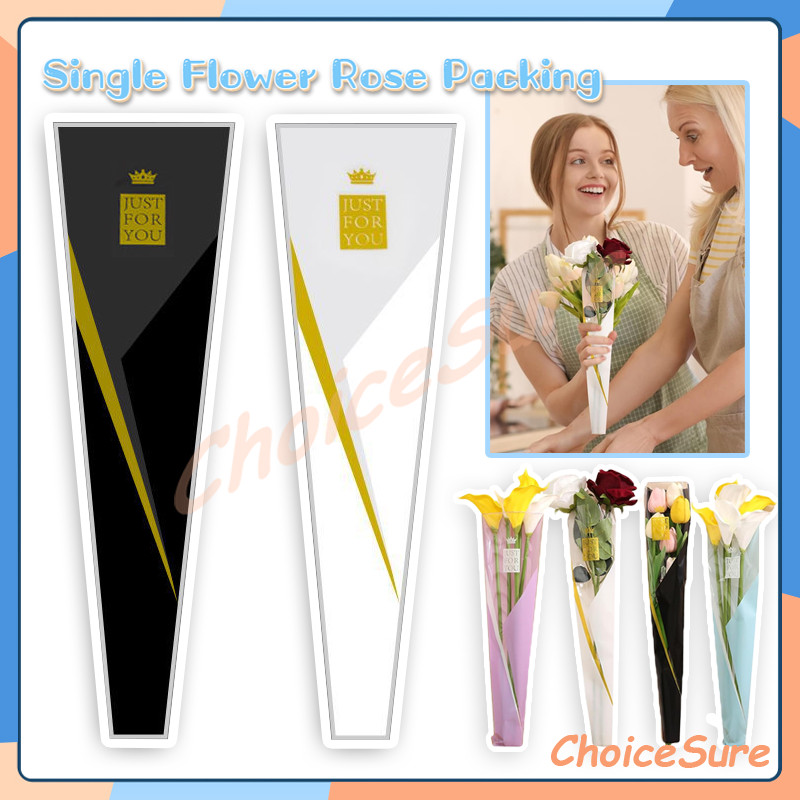 

Wrapping Plastik untuk Mini Buket Rose / Plastik Single Rose Kantong Bunga / Single Flower Wrapping Cellophane