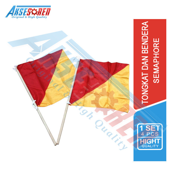 

Aksesoren Bendera Dan Tongkat Semaphore [1 Set/4 Pcs] / Perlengkapan Pramuka / Peralatan Sekolah