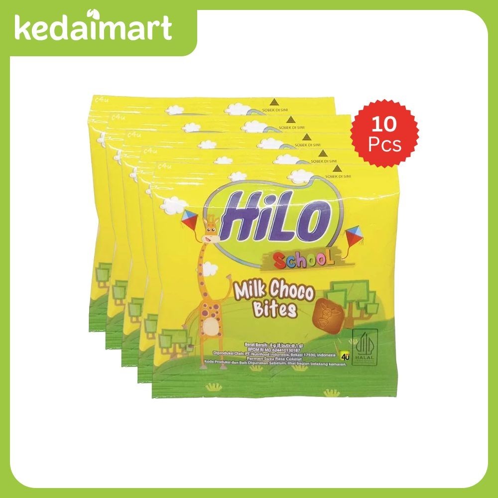 

HiLo School Milk Choco Bites Renceng Isi 10