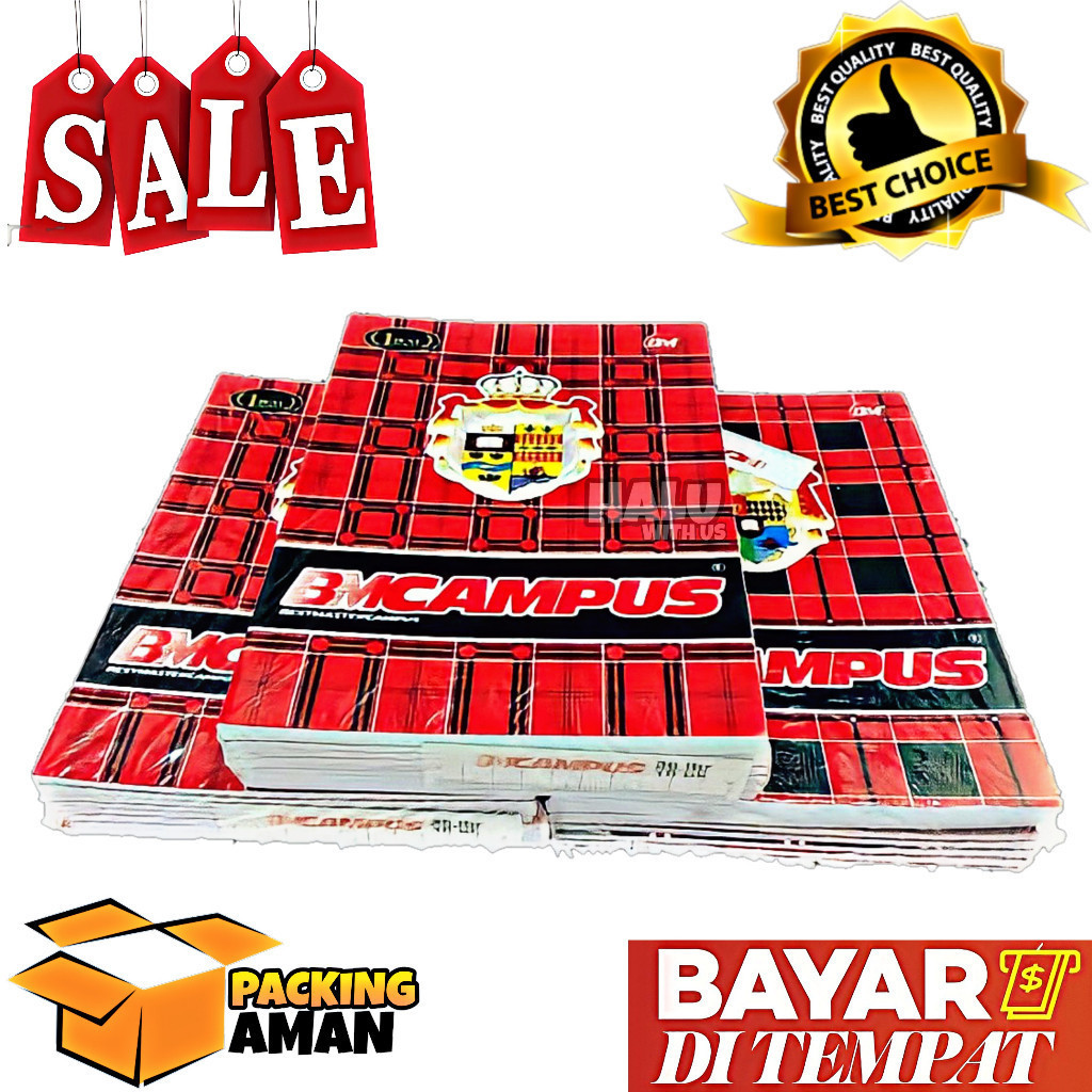 

(BISA COD) PROMO 10 Pcs Buku Tulis BM CAMPUS 36 Lembar Ukuran Boxy / Buku Harian / Buku Catatan / Tersedia Per 5 10