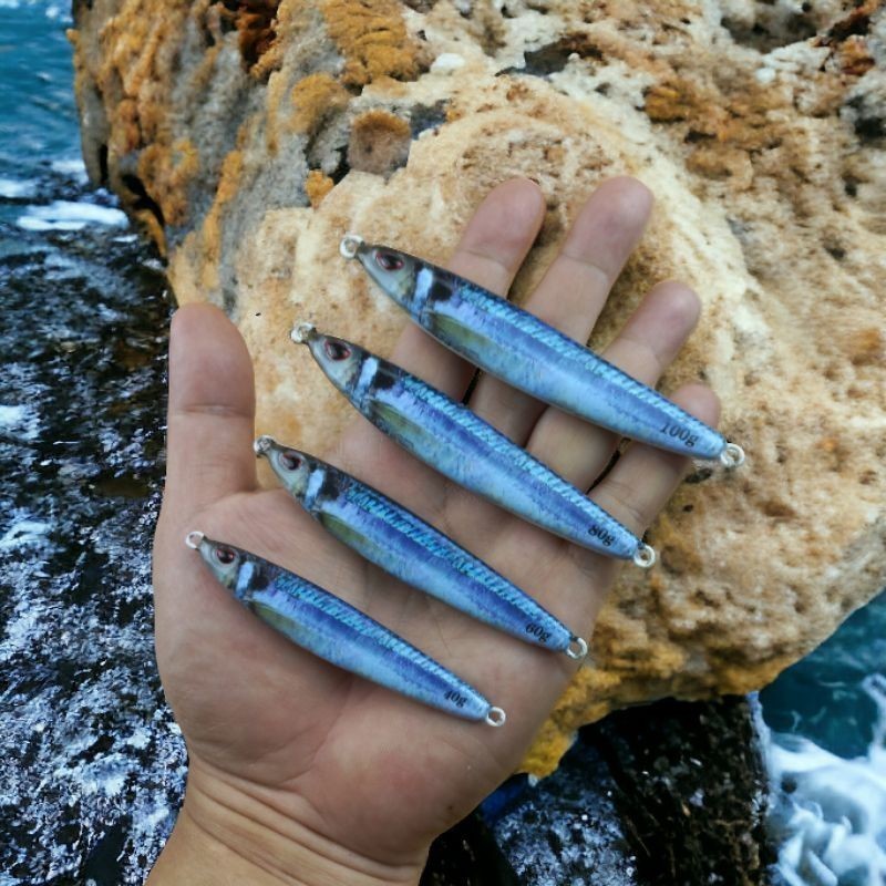 metal jig bengkok copy gomame realistik full GID