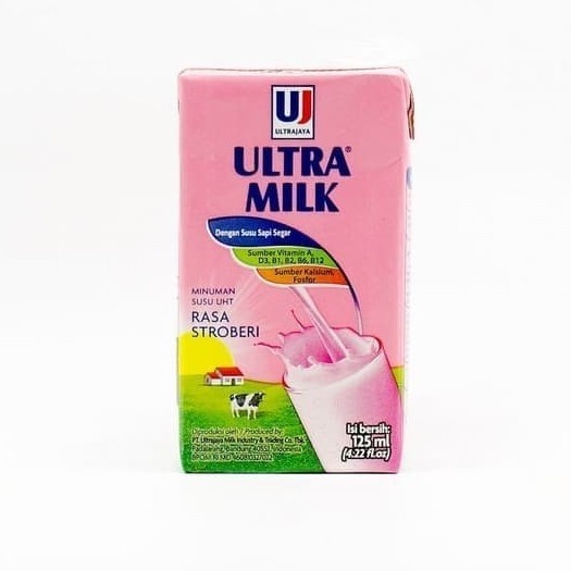 

Ultra Milk Strawberry 125 Ml Susu UHT