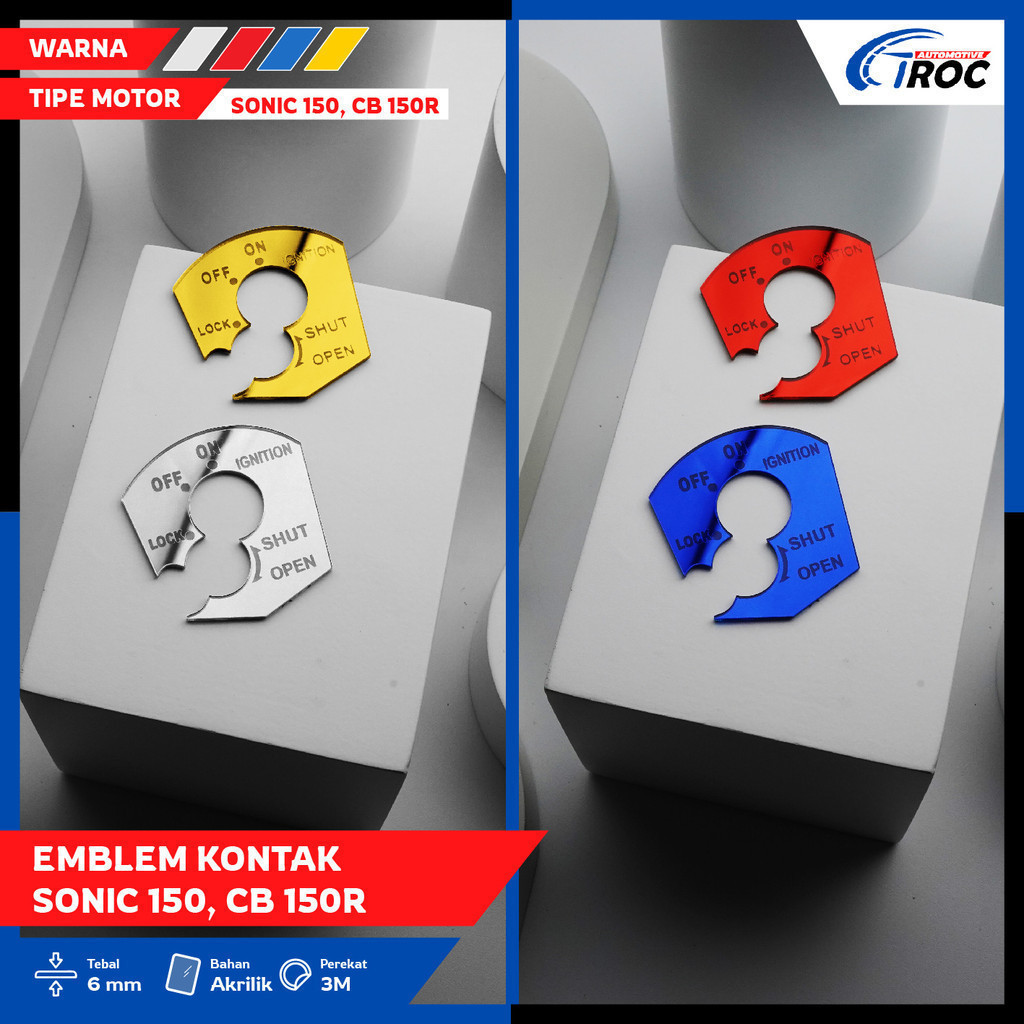 EMBLEM COVER KUNCI KONTAK HONDA CBR 150 CB150R 2012 2013 K15GOLD SILVER