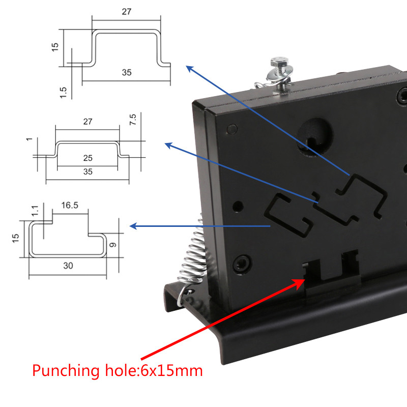 

VSELE mulatifunction din rail cutter with hole punching cutting 3 kinds of din rails NZY-311