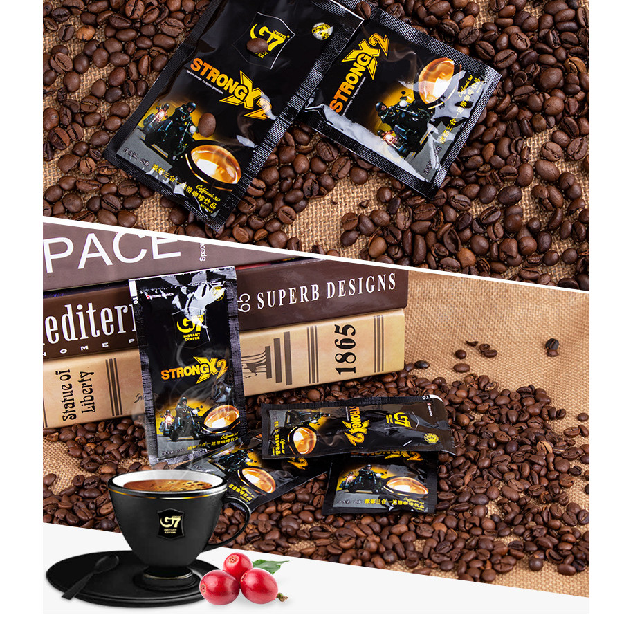 

kopi G7 3in 1 , Strong X2 , black, esspreso Trung nguyen G7 trung nguyen kopi Vietnam