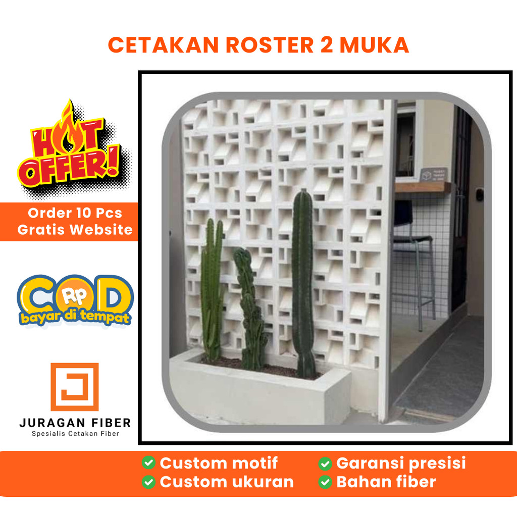 CETAKAN ROSTER LUBANG DUA JURAGAN FIBER