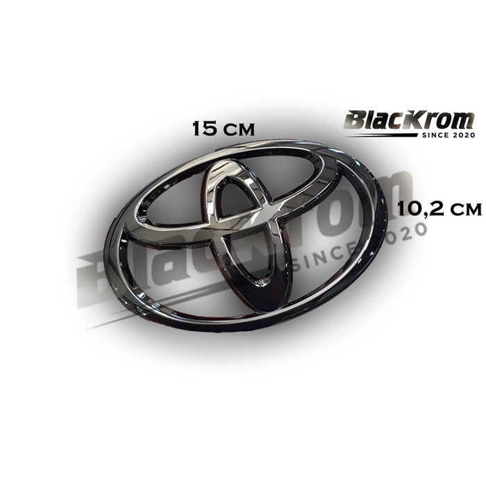 Logo Emblem Black Chrome Depan Toyota Calya
