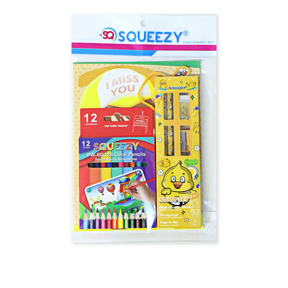 

Paket Alat tulis Lengkap Stationery Set Squeezy PKT-0624