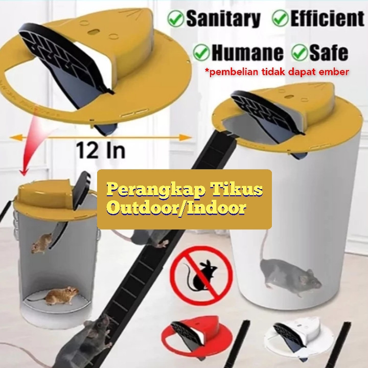 Jebakan Tikus Perangkap Tikus Ember Jebakan Tikus Besar Mouse Trap Ember Tong Otomatis