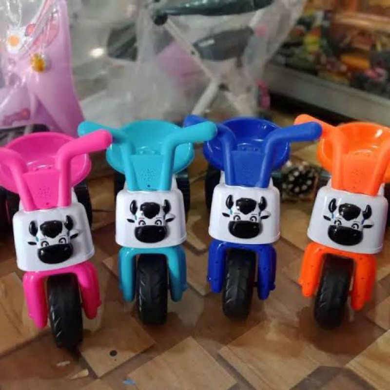 (BISA COD) MAINAN ANAK SEPEDA SAPI MUSIK / Mainan Sepeda Dorong Anak - Sepeda Roda Tiga - Sepeda Ana