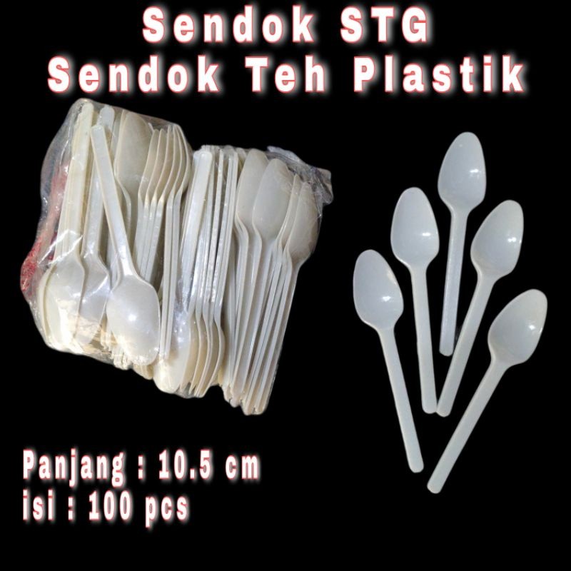 sendok teh plastik (isi 100 pcs) √ sendok es √ sendok kecil