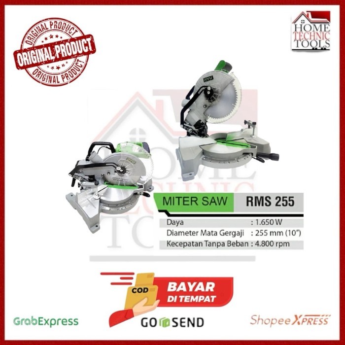 RYU MITER SAW RMS 255 - RYU MESIN POTONG ALUMUNIUM 10 INCH