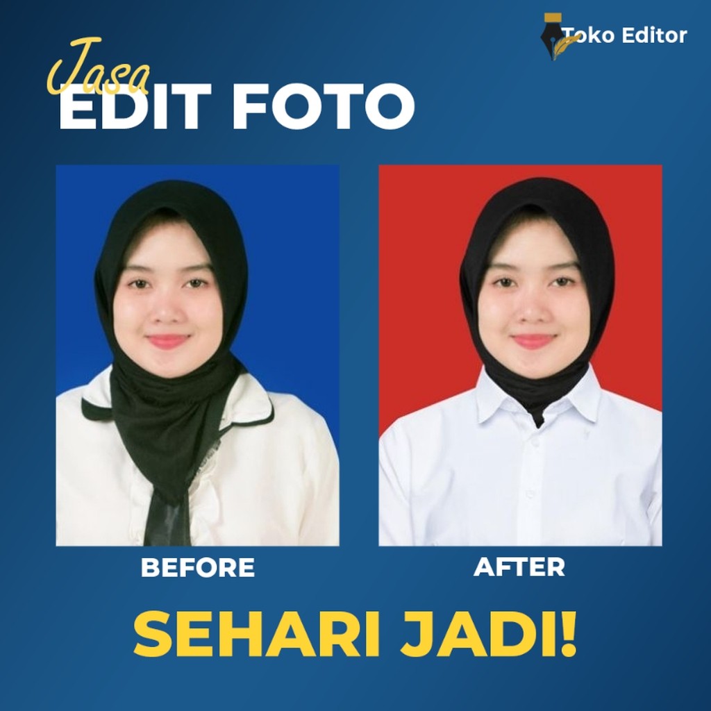 PROFESIONAL EDITING PAS FOTO/EDIT FOTO LAMARAN KERJA/EDIT FOTO GANTI JAZ/EDIT FOTO GANTU KEMEJA/BLAZ