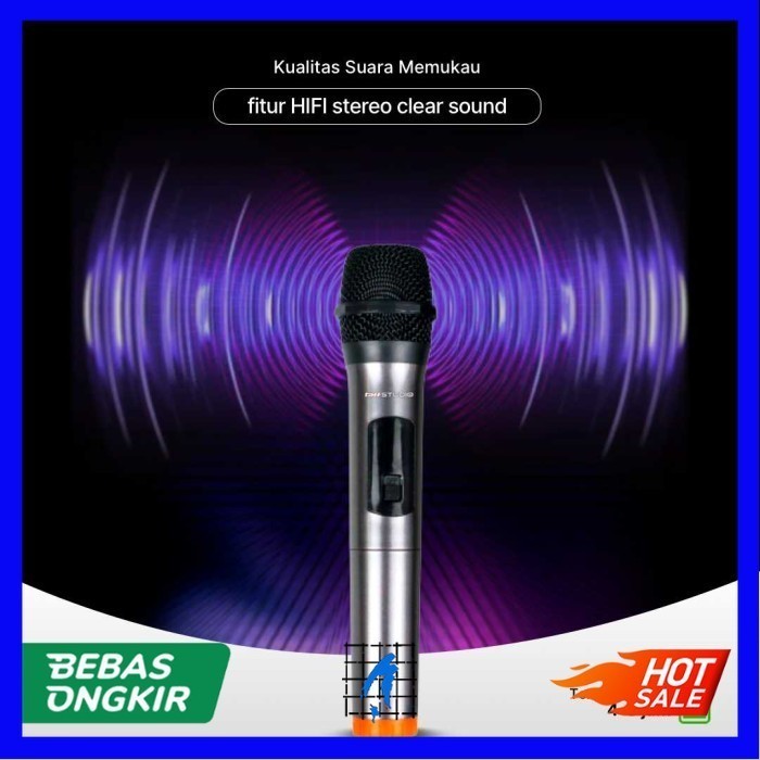 Mikrofon Karaoke Mic Wireless Dynamic Portable