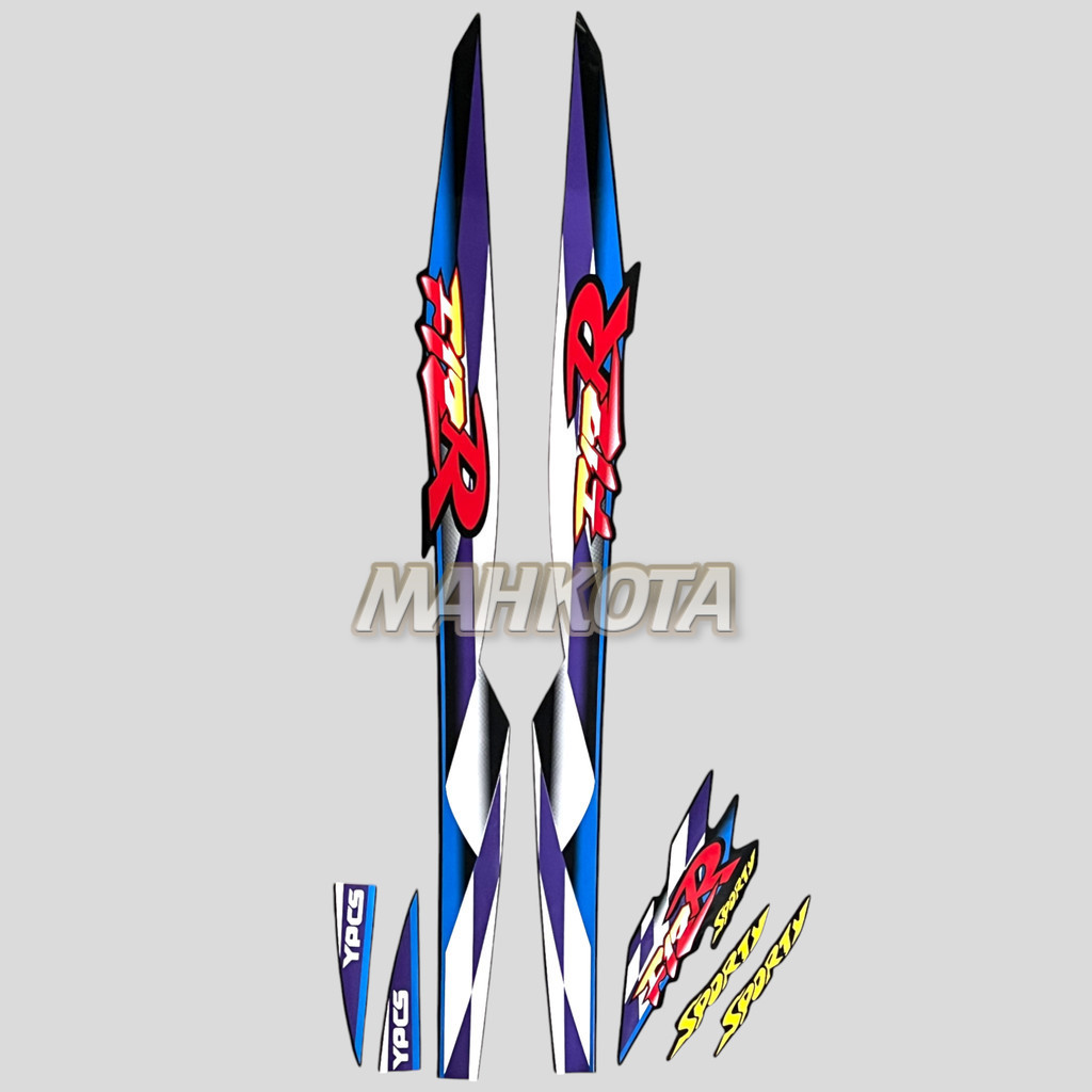 Striping Stiker yamaha f1zr fizr fiz r f1 zr 1998 hitam ungu list body