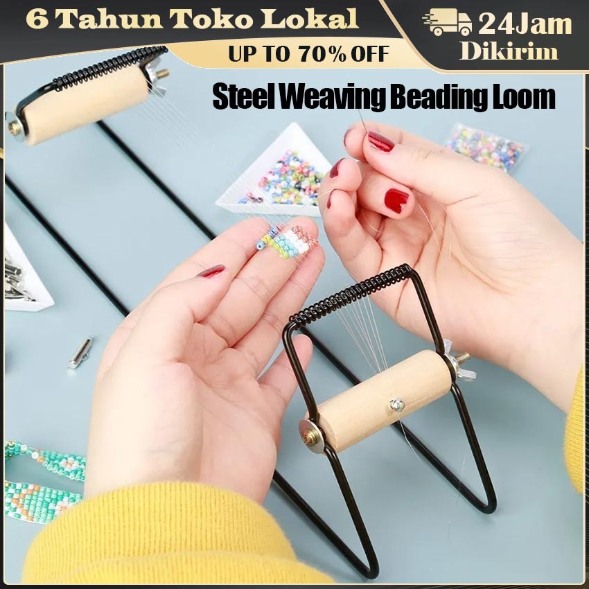 Alat Tenun Manik Gelang Kalung / Diy Wood Weaving Beading Loom Kit For Jewelry Handmade Knitting