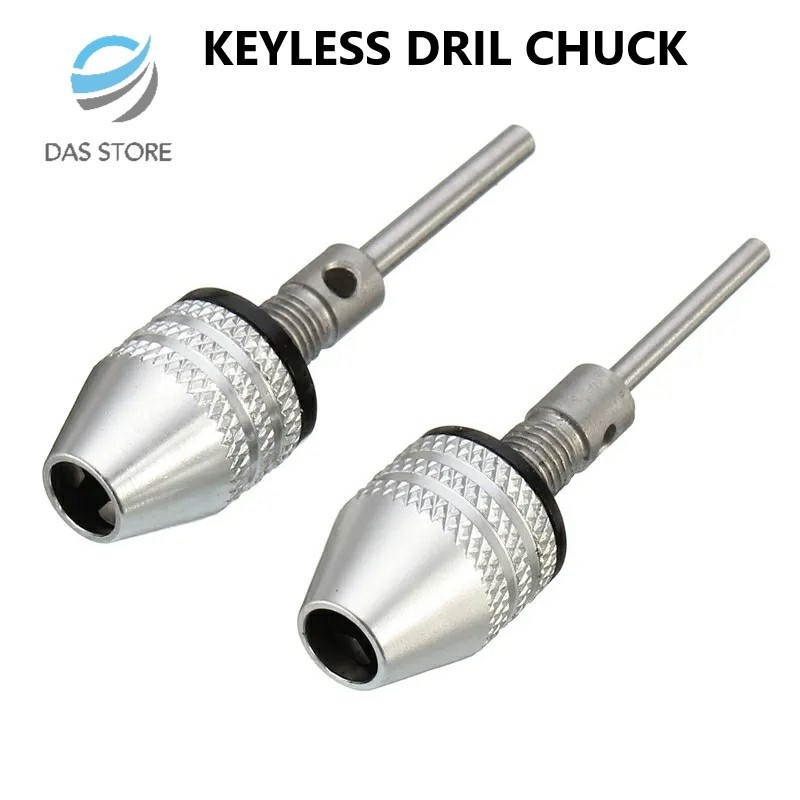 Keyless Drill Chuck Grinder Kepala Bor Mini + Rod 3.0mm