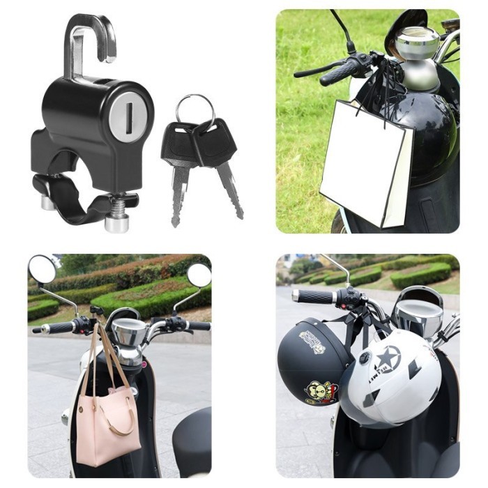 

Gembok Helm Tas Stang Sepeda Motor Handle Bar Kunci Lock Helmet Bike