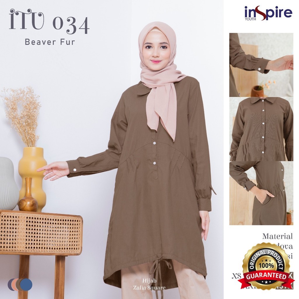 SabilaMall - Tunik Simple Baju Atasan Wanita Itu 034 by Nibras
