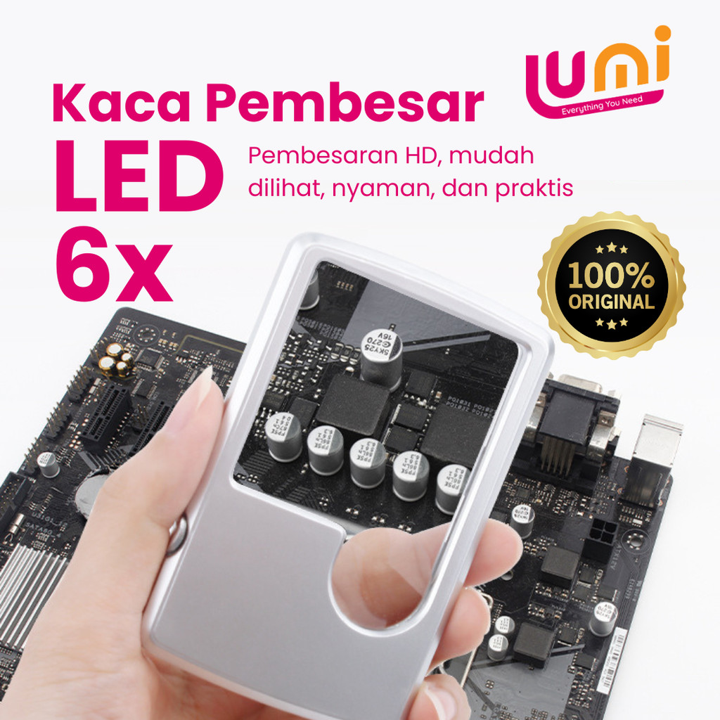 

Kaca Pembesar LED 4B-3 Kartu Nama Lensa Optik Akrilik Portabel Kartu Lampu Led Persegi Panjang Ultra Tipis/ Thin Rectangular
