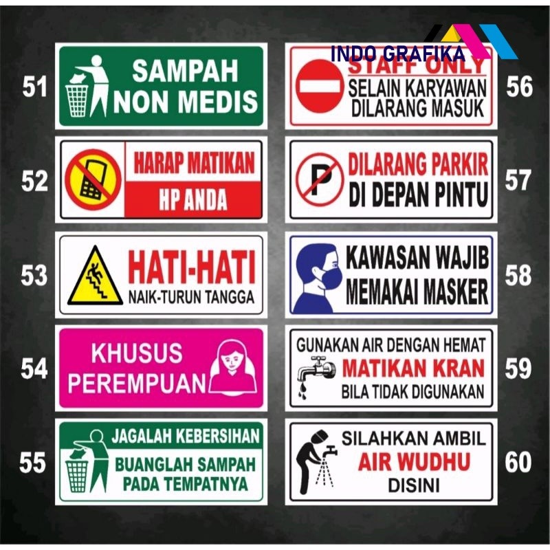 

Acrylic sign board | Papan nama akrilik | Mika UK.22×9cm BANYAK PILIHAN TULISAN