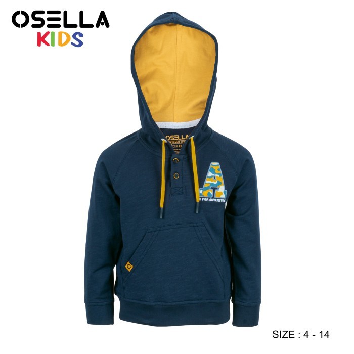 Osella Kids Regular Kangaroo Hoodie In Navy 2211400159 | Hoodie Anak Laki-Laki