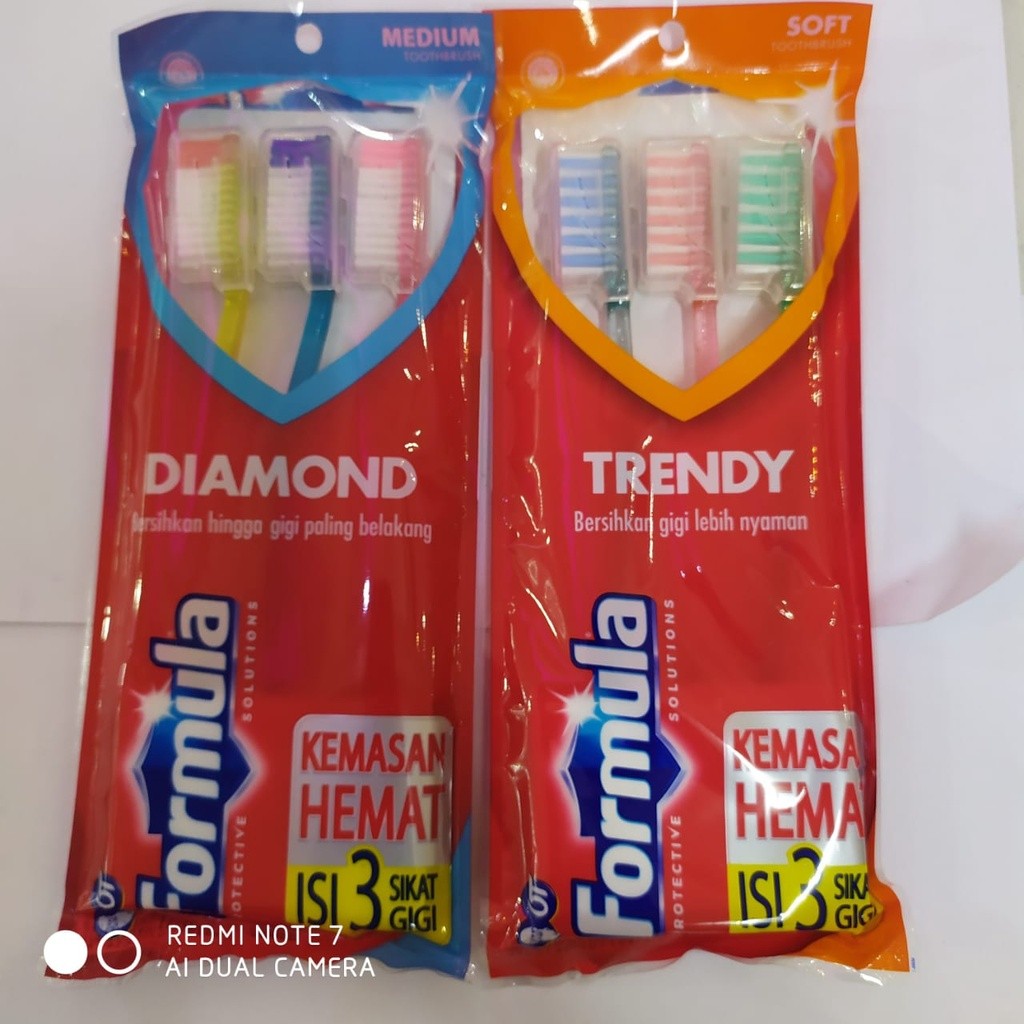 Formula Sikat Gigi Trendy Isi 3 Sikat Gigi