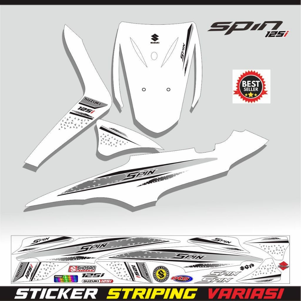 STRIPING SPIN 125 SR / STIKER SPIN 125 / SR / SPIN POLET STRIPING