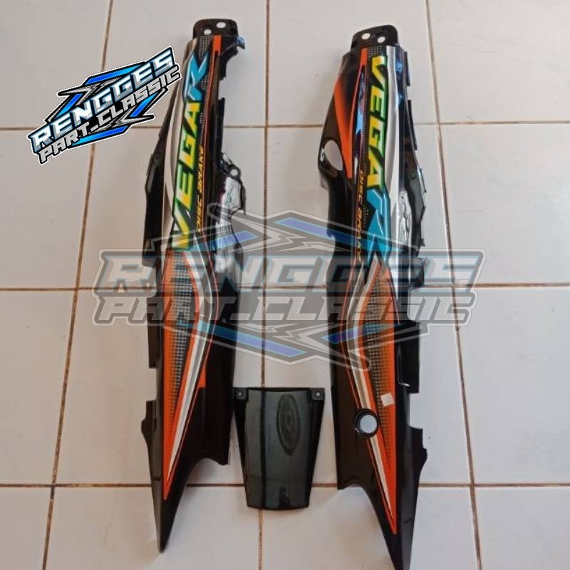 Body saping vega r lama warna hitam set striping oren 2005