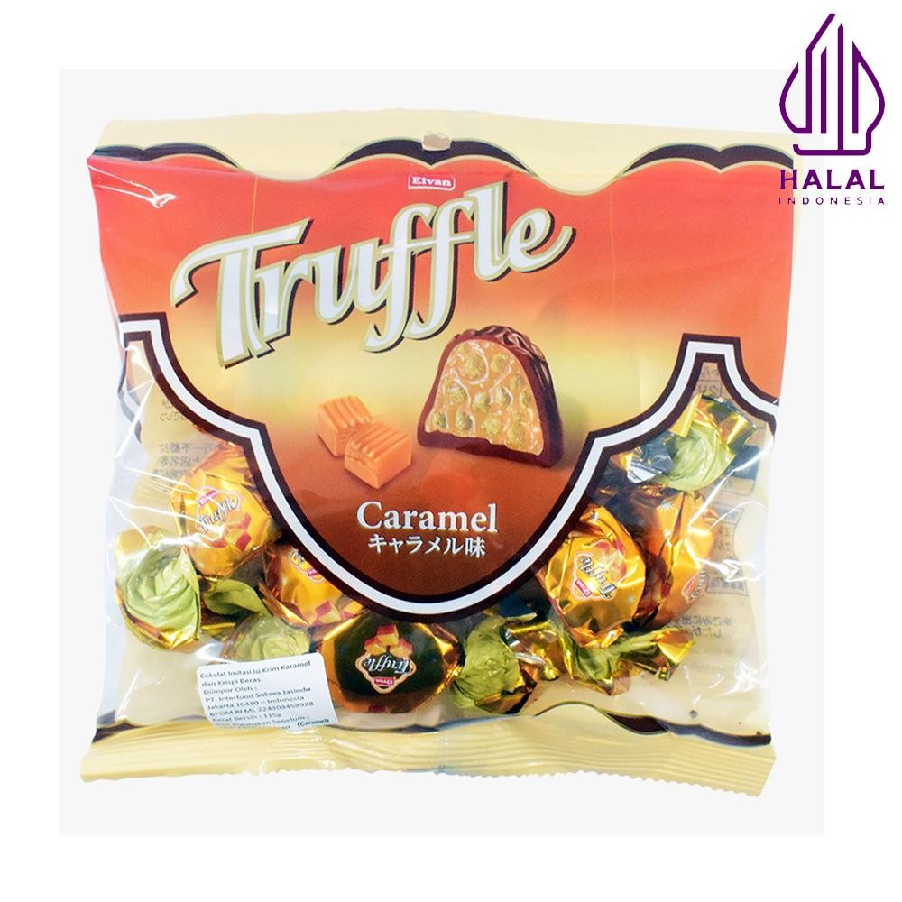 

Elvan Truffle Caramel 115gr Chocolate Food Snack Cemilan Karamel Camilan Makanan Susu Manis Jajanan